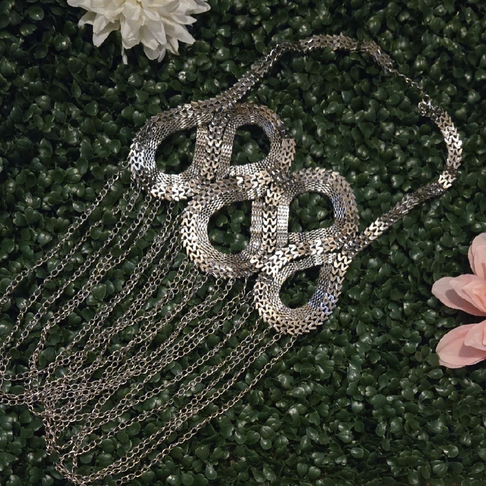 Elegant Silver Statement Necklace